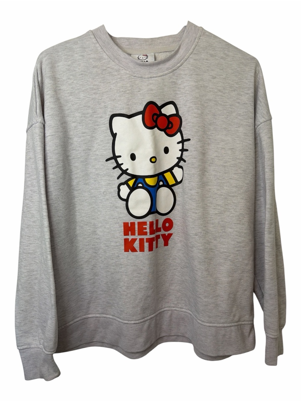 Sanrio Hello Kitty Gray Graphic Crewneck Sweatshirt NWOT